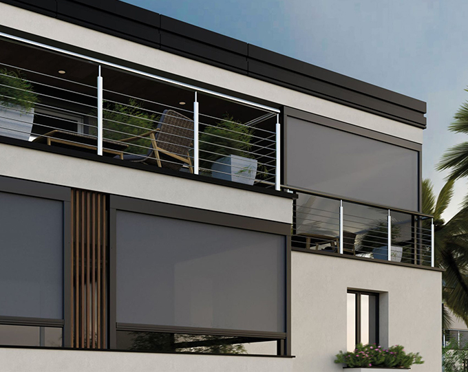 WR85 Motorized Windproof Roller Blinds