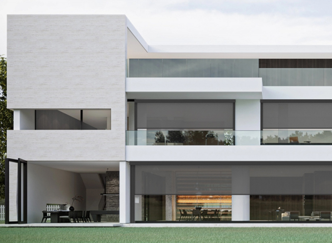 WR120-140 Oversized Motorized Windproof Roller Blinds