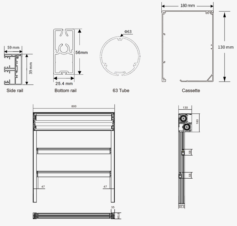 WR130-180 Double Windproof Roller Blinds